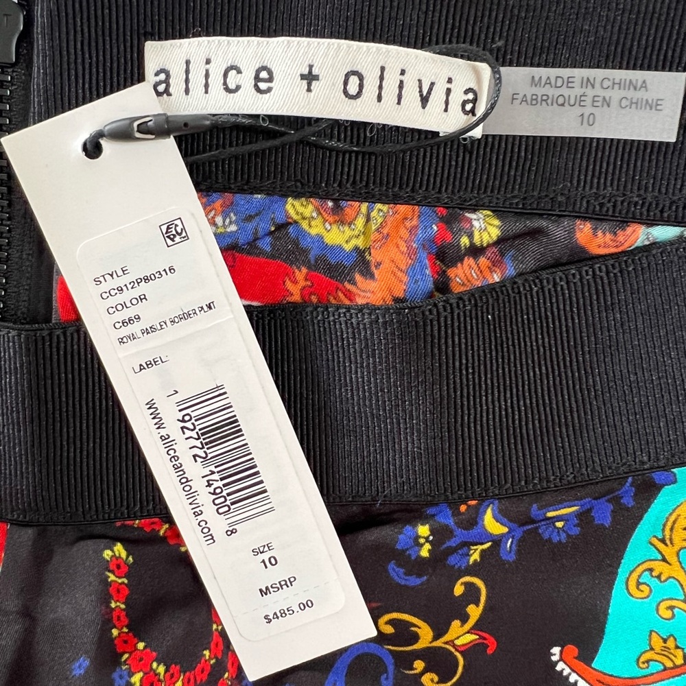 Alice + Olivia Multicolor Asymmetrical Handkerchief Hem Skirt - Picture 8 of 8